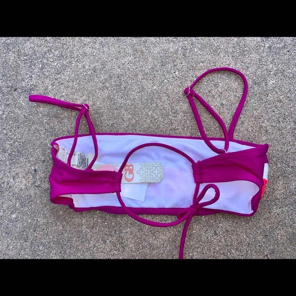 New GB Color Block Bandeau Bikini Top S - Picture 6 of 7